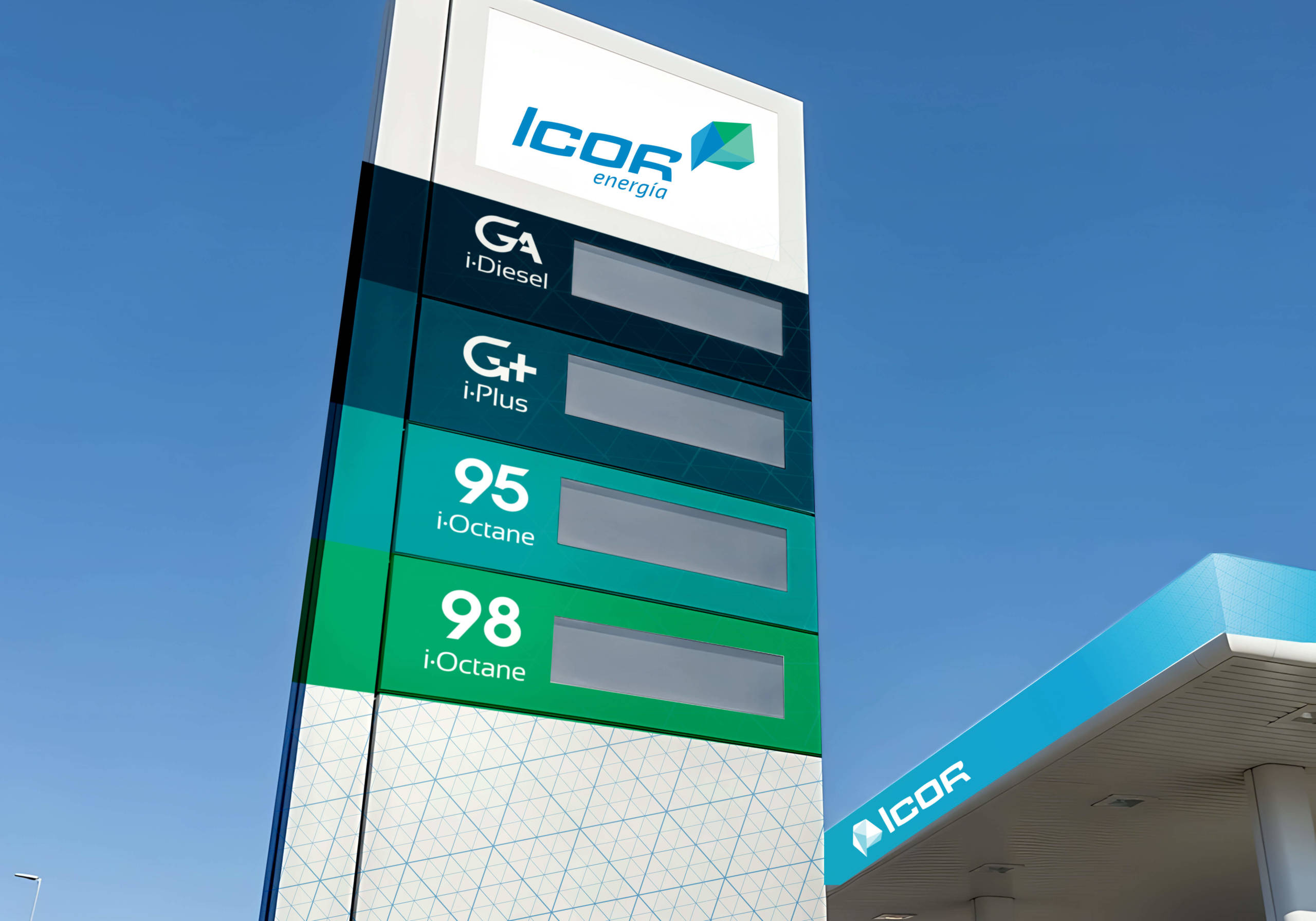 Icor Energía – Complete Petrol Station Brand Identity
